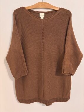 Chico’s Brown 3/4 Dolman sleeve sweater